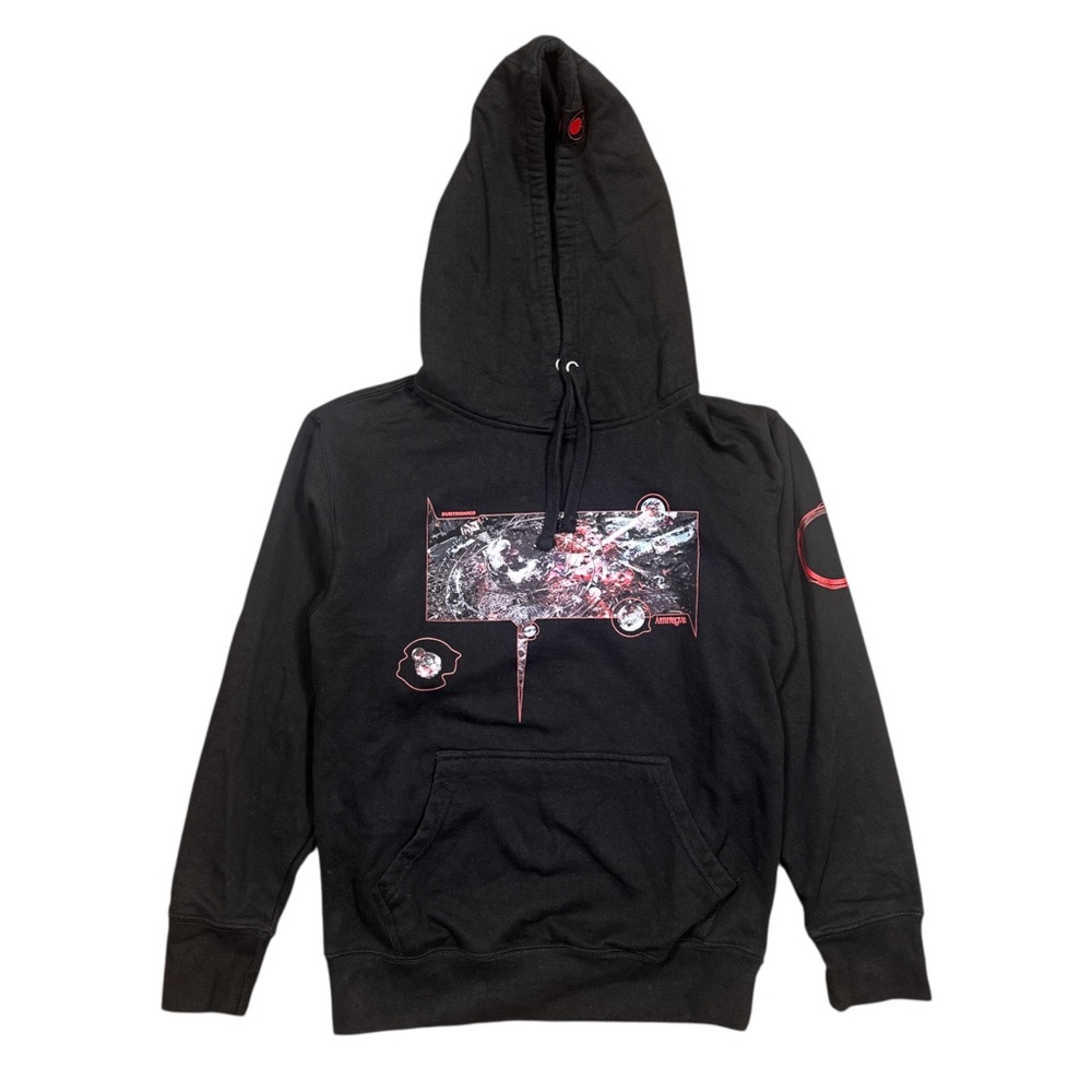Subtronics Antifractal Tour 2023 EDM Music Black Fleece Hoodie Mens Small